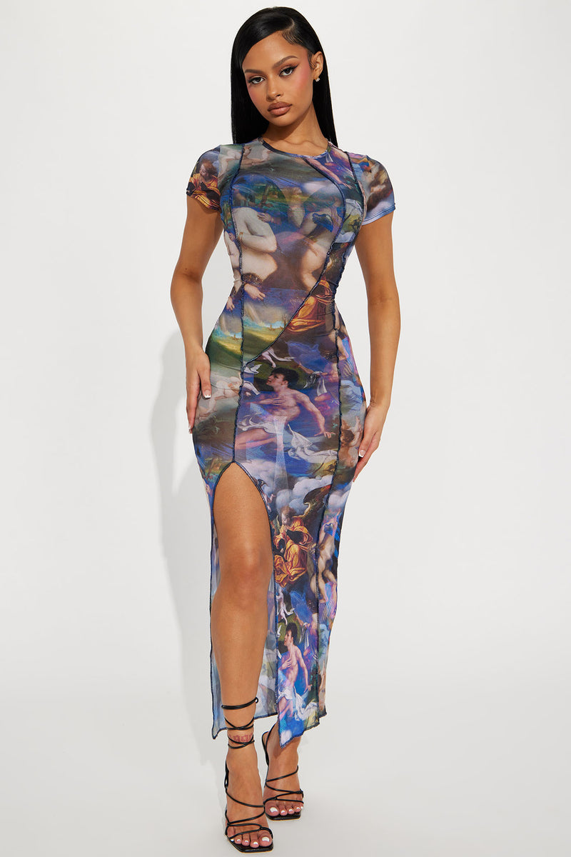 Angels In The Sky Mesh Maxi Dress - Multi Color | Fashion Nova, Dresses ...