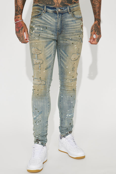 Fashion nova paint splatter jeans top