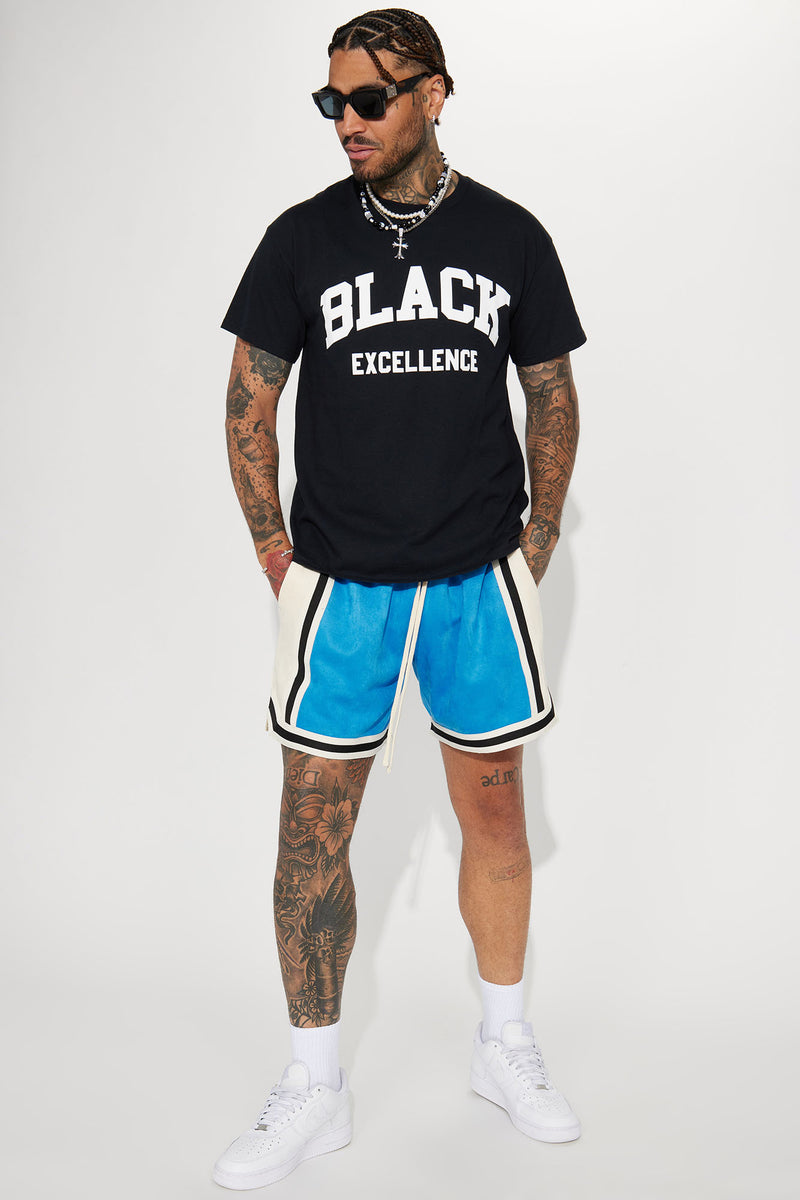 Black Excellence Varsity Short Sleeve Tee - Black | Fashion Nova, Mens ...