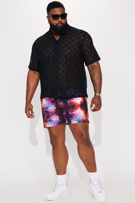 Galaxy Cadet Swim Trunk Multi Color Fashion Nova Mens Swim