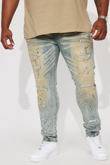 Fashion nova paint splatter jeans sales