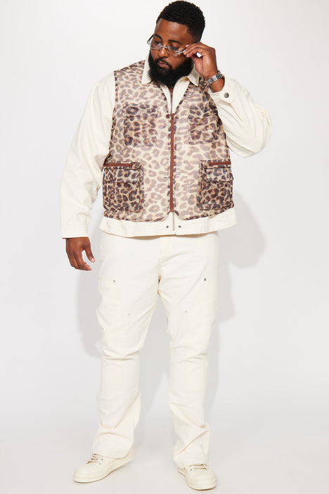 Cheetah print cheap vest mens