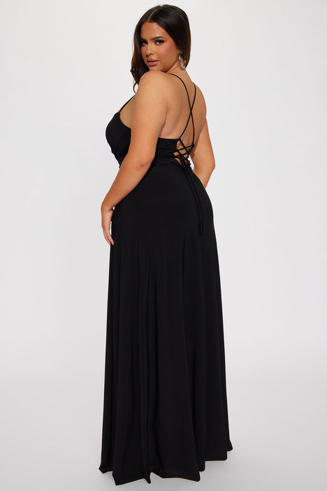 Black maxi dress size 24 sales