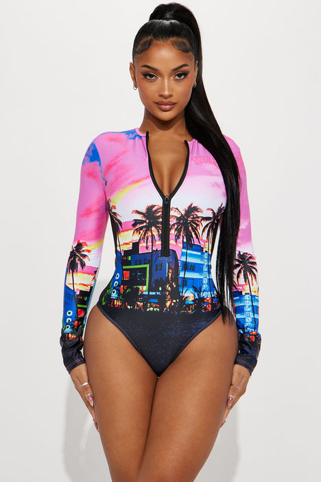 Fashion nova discount long sleeve swimsuit