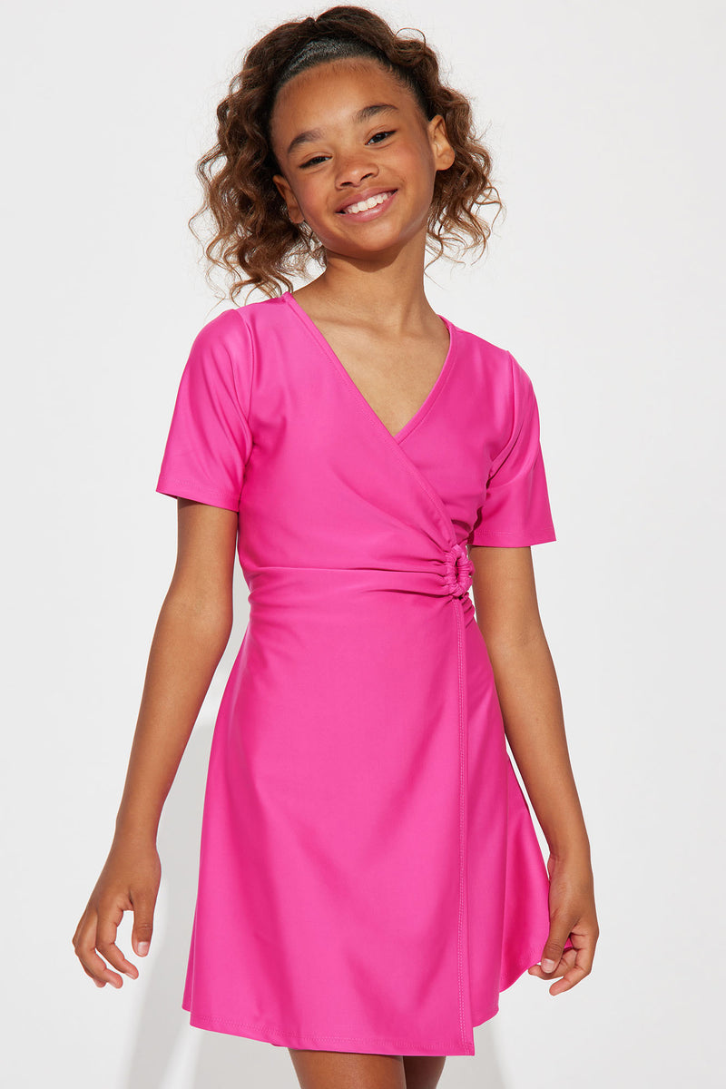 Mini Valentina Wrap Dress - Pink | Fashion Nova, Kids Dresses | Fashion ...