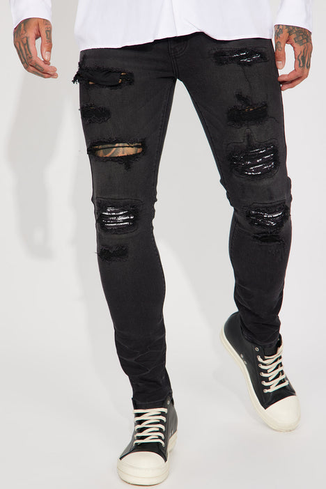 Black ripped skinny jeans fashion nova top