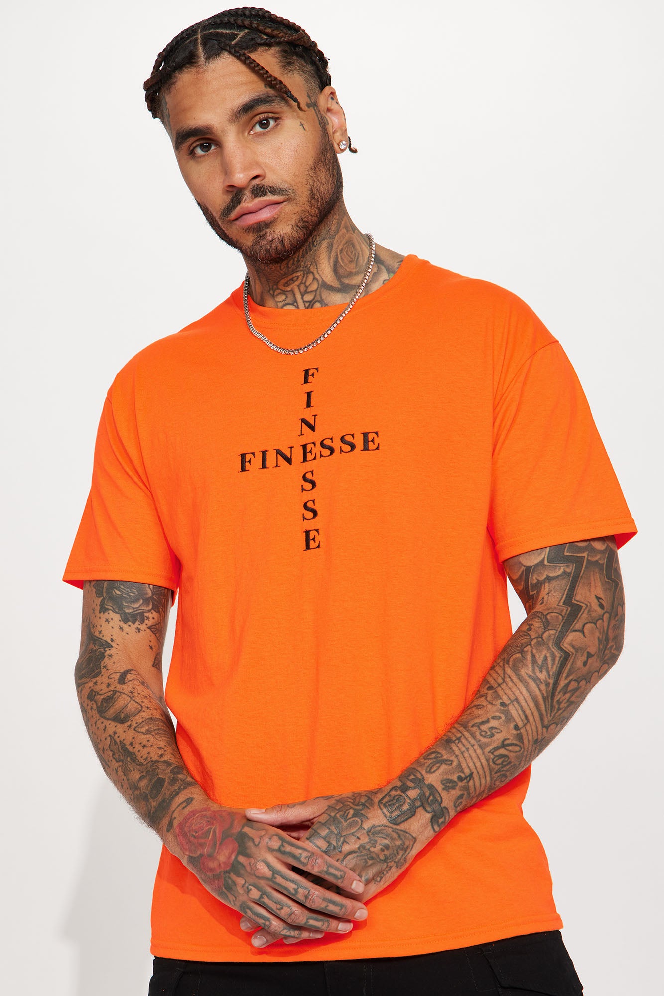 Double Finesse Short Sleeve Tee Orange