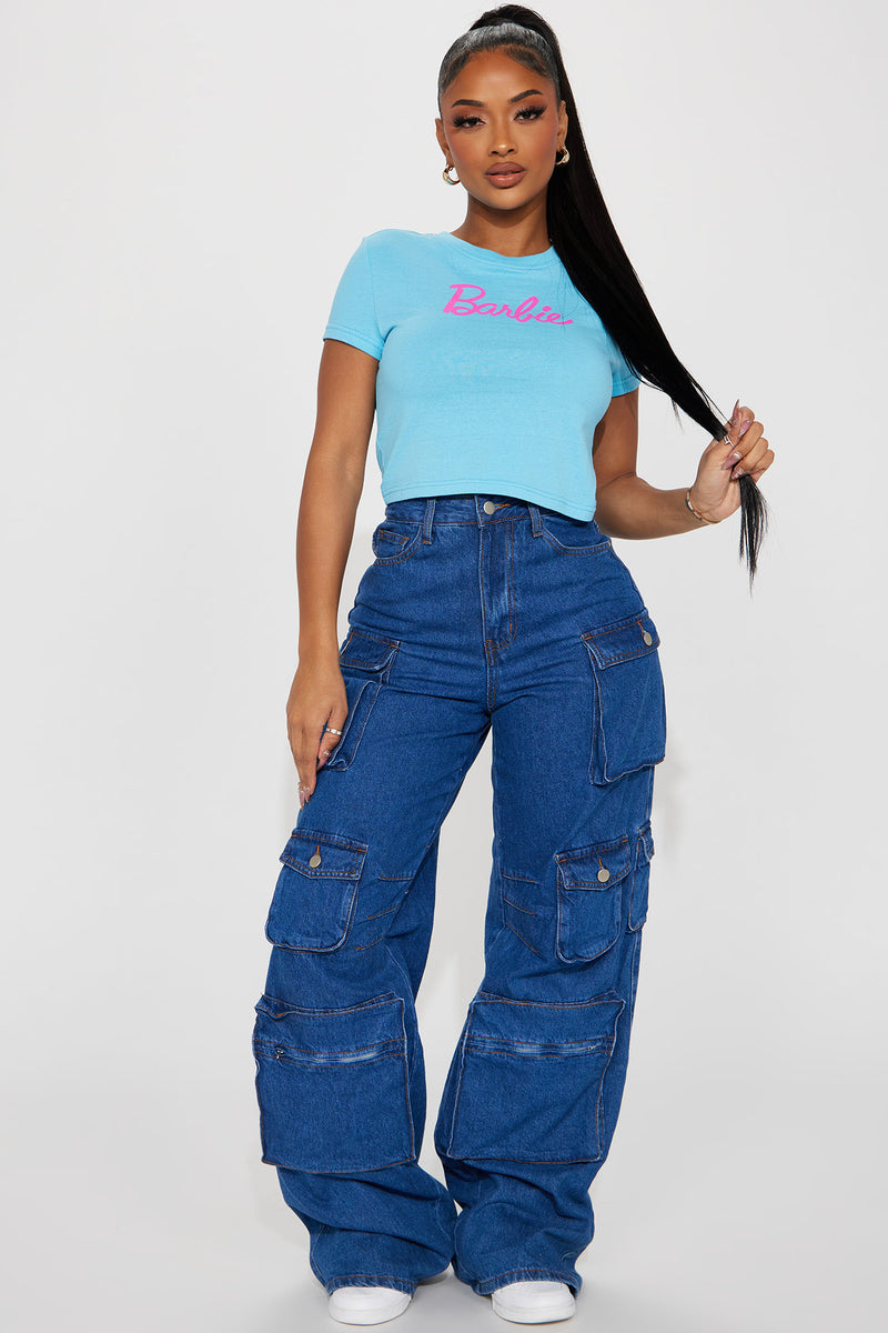 Barbie Fitted Tee - Blue | Fashion Nova, Screens Tops and Bottoms ...