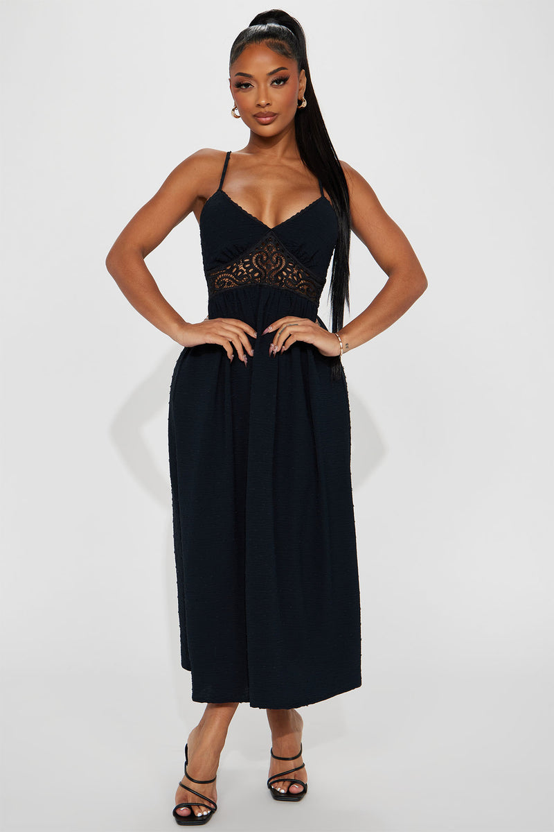 Melanie Midi Dress - Black | Fashion Nova, Dresses | Fashion Nova