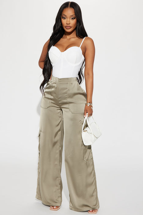 Satin utility hotsell pants