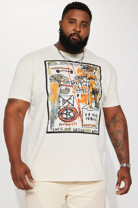 Jean-Michel Basquiat God Dog Short Sleeve Tee - Khaki