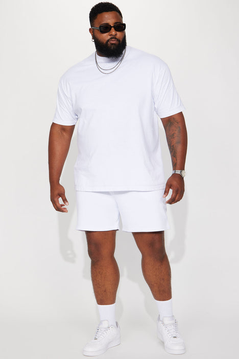 Tyson Sweatshort White Fashion Nova Mens Shorts Fashion Nova