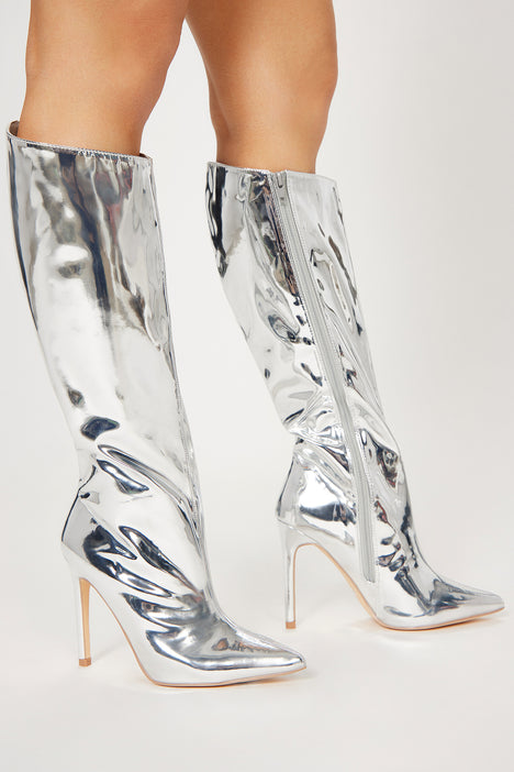 Fashion nova clear boots sales