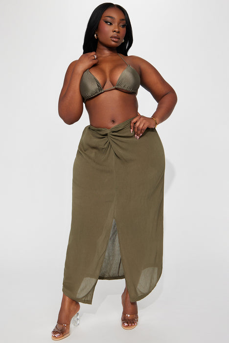 Olive swim skirt clearance