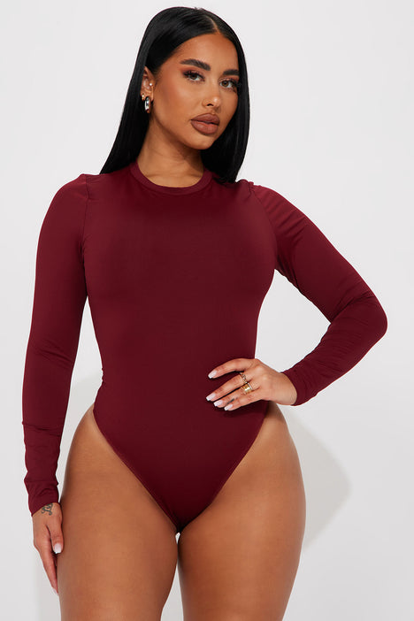Burgundy bodysuit store