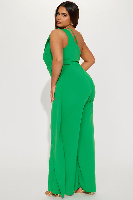 Green jumpsuit fashion nova on sale