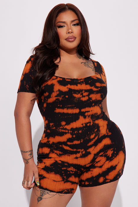 Berenice Ribbed Romper Black combo Fashion Nova Rompers