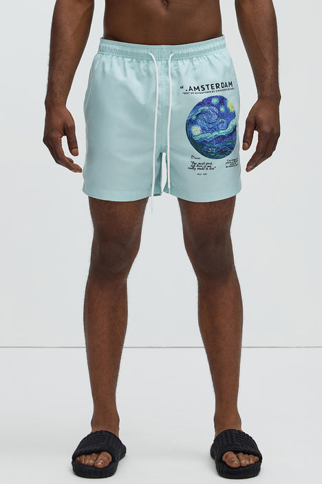 Van Gough Swim Trunk Light Blue