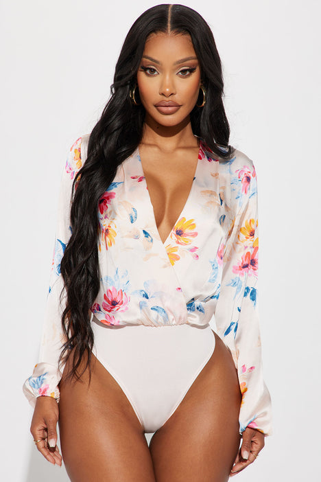 Stay Close To Me Floral Bodysuit - Pink/combo