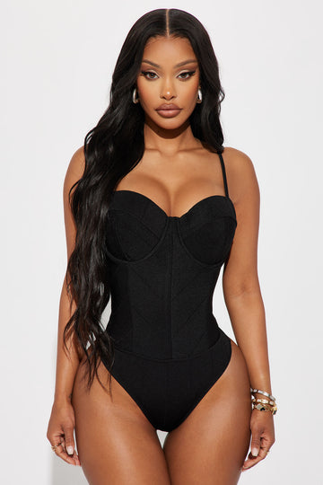 Shine A Little Bodysuit Black Fashion Nova Bodysuits