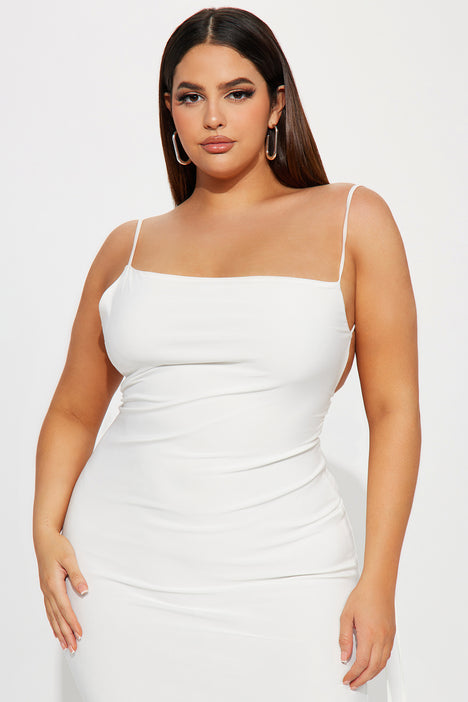 Laurel Backless Maxi Dress White Fashion Nova Dresses