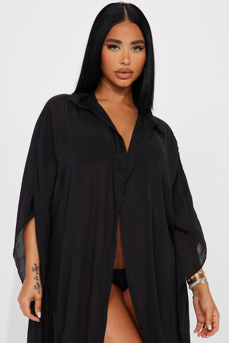 Black store swim kimono