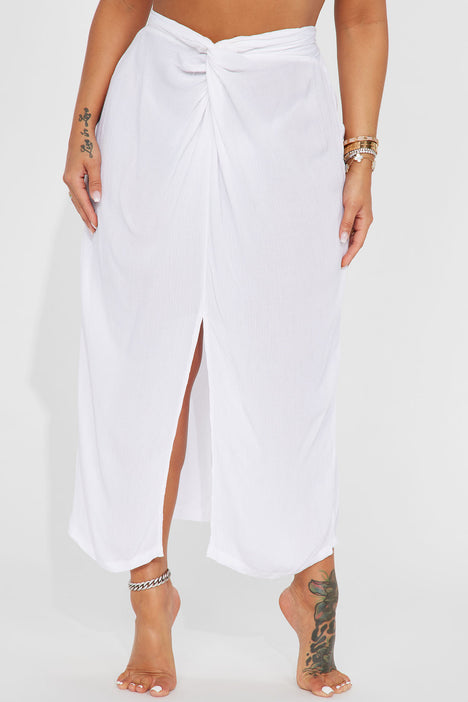White swim shop skirt cover up