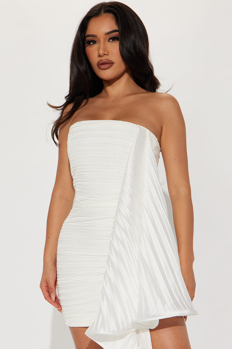 Angel Aura Pleated Mini Dress - White | Fashion Nova, Dresses | Fashion ...
