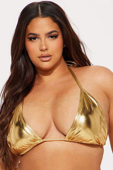 Plus size discount gold bikini