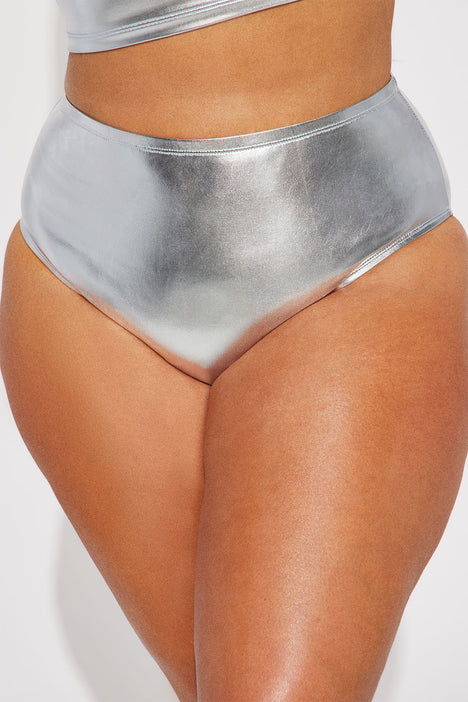 Silver high waisted bikini outlet bottoms