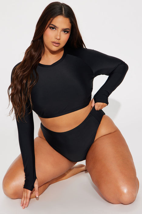Long sleeve bikini plus size 2025