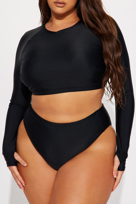 Long sleeve bikini sale plus size