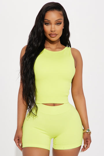 yellow activewear top