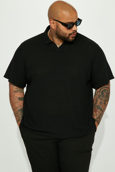 Plus size black polo shirt cheap