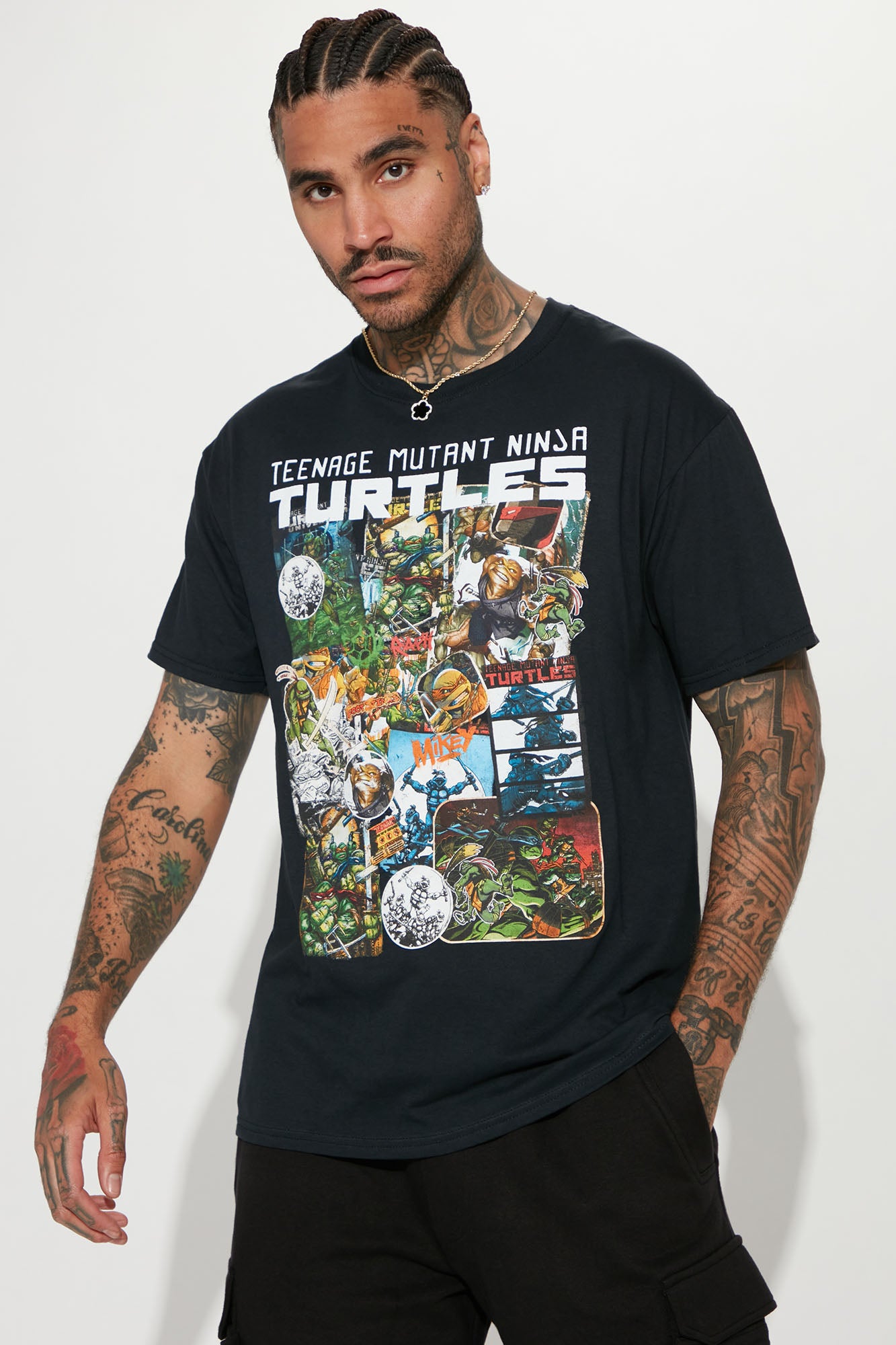 Teenage Mutant Ninja Turtles Gray Graphic T-Shirt - X-Large