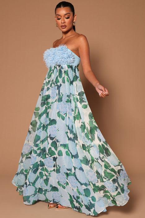 Effie Maxi Dress Blue combo