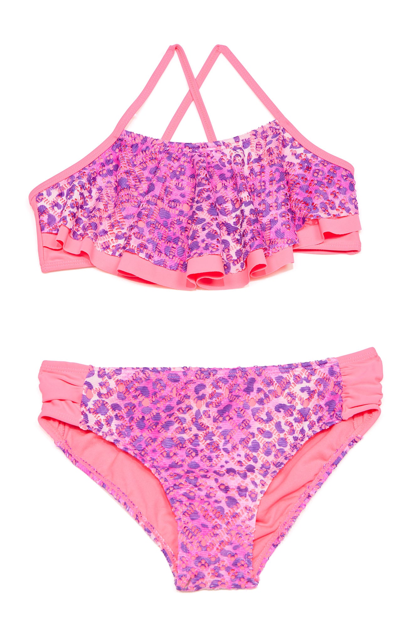 Cute Pink Swimsuits For Women & Teens Cheap Bathing Suit Flounce