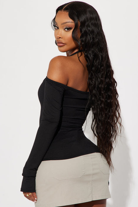 All For You Off Shoulder Top Black