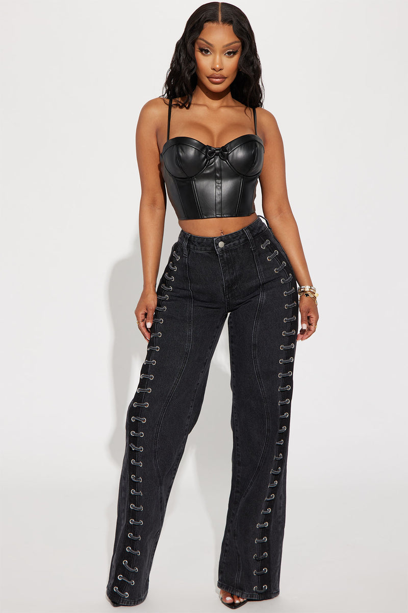 Alcott Faux Leather Corset Top - Black | Fashion Nova, Shirts & Blouses ... Alcott Faux Leather Corset Top - Black | Fashion Nova, Shirts & Blouses ...