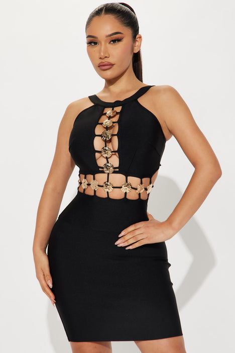 Fashion nova sale black bandage dress