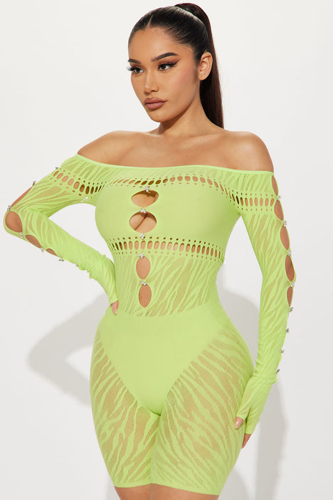 Neon green romper fashion nova outlet