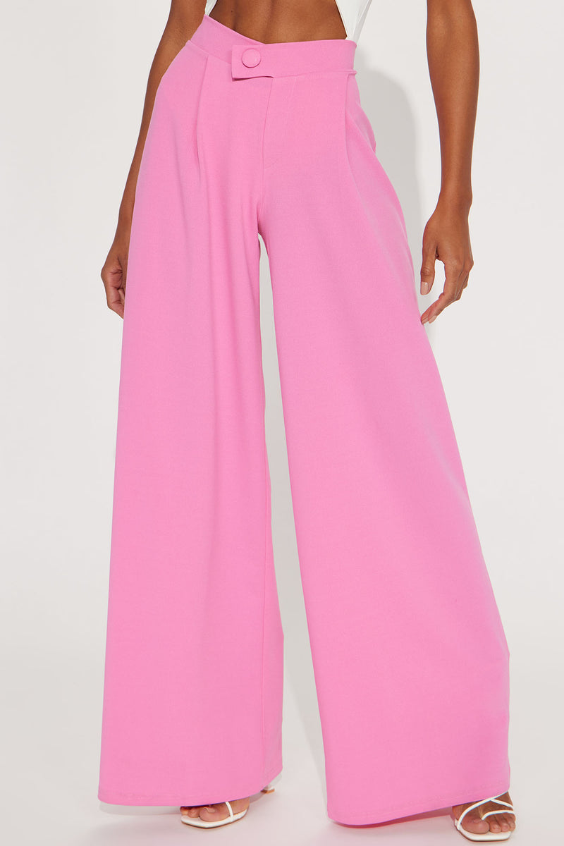 Valentina Wide Leg Dress Pant - Pink | Fashion Nova, Pants | Fashion Nova