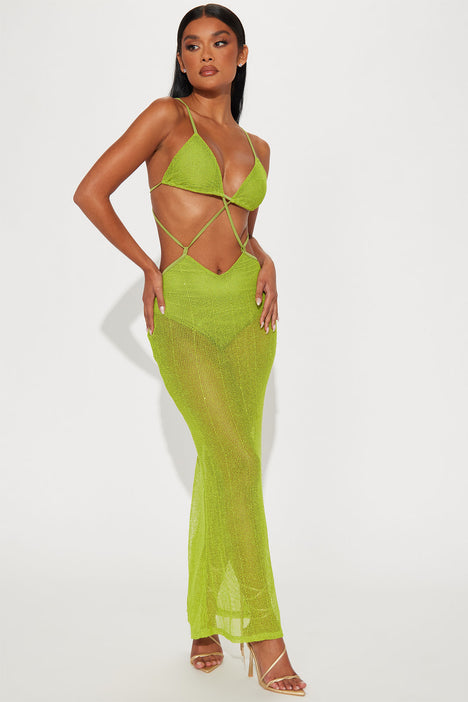 Miami Summer Crochet Maxi Dress Green Fashion Nova Dresses