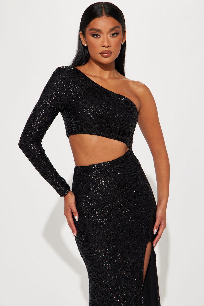 Cailin Sequin Maxi Dress - Black | Fashion Nova, Dresses | Fashion Nova