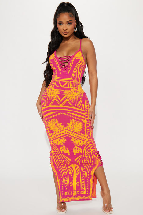Fashion nova pink maxi dress shop