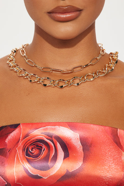 Classic On Classic Layered Necklace Gold Fashion Nova Jewelry Fashion Nova