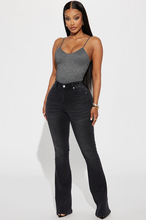 Jeans sales flare negros