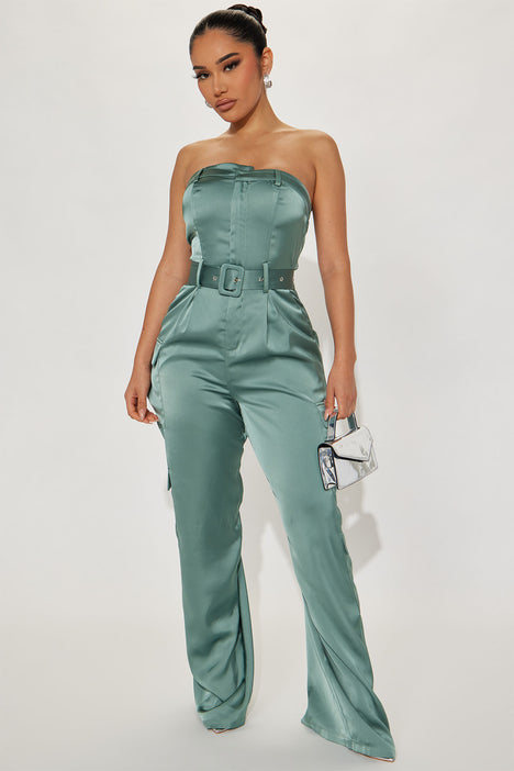Fashion nova satin 2025 jumpsuit