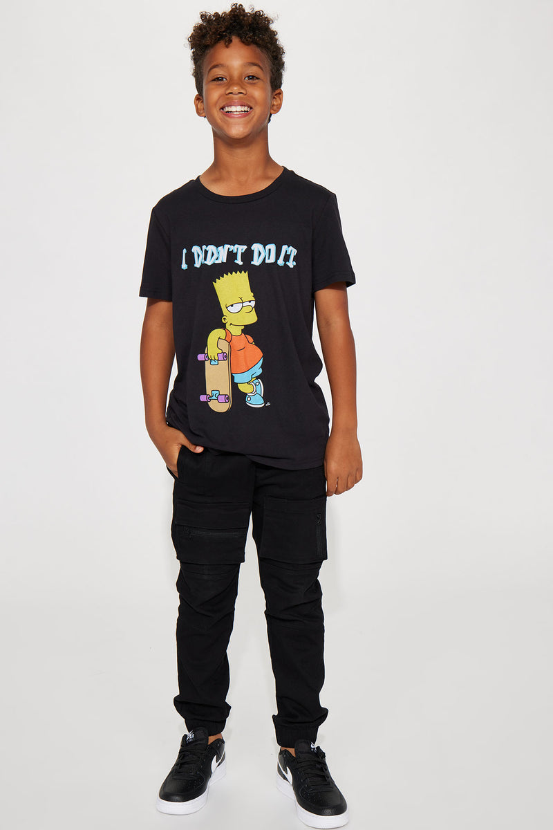 Mini Bart Didn't Do It Short Sleeve Tee - Black | Fashion Nova, Kids ...