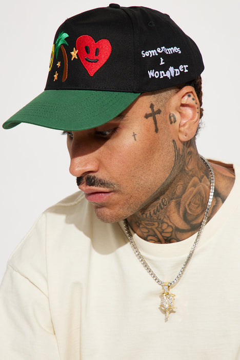 Keep Me Wondering Snapback Hat Black Green Fashion Nova Mens